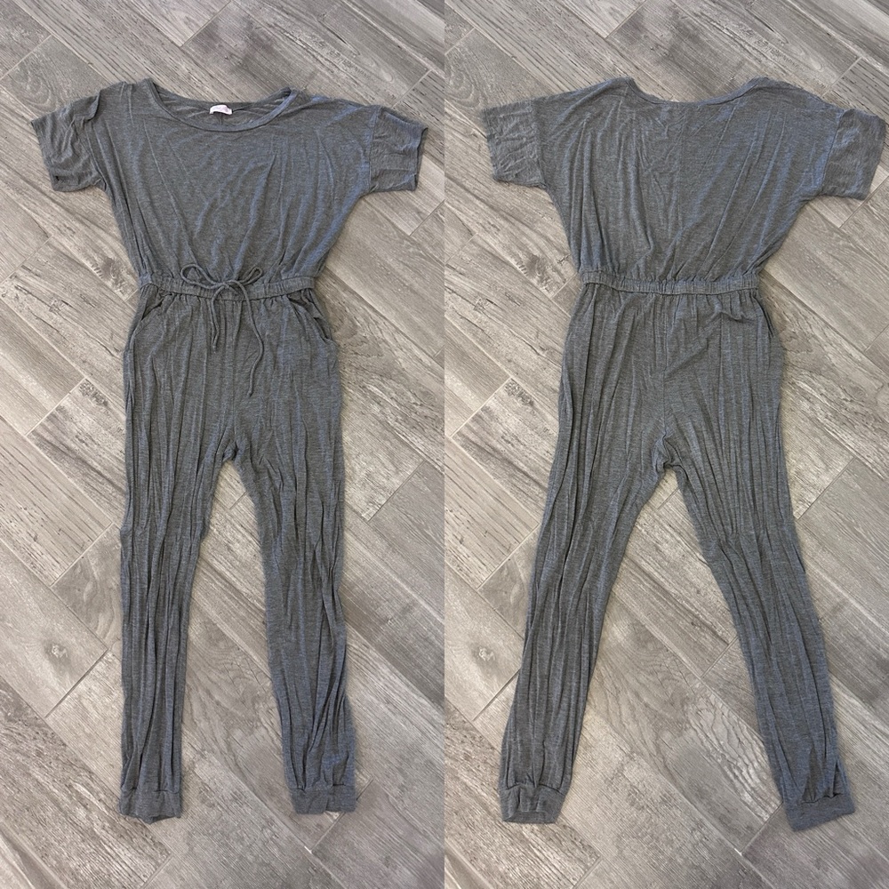 Pink Lily Grey Jumpsuit